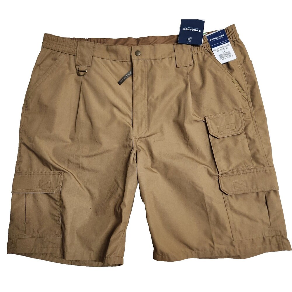 PROPPER Tactical Shorts Men's Size 44 Tan Cargo Utility Ltwt Teflon Workwear